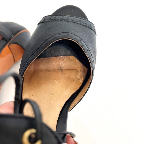 Samanta Victorian Whimsigoth Bootie Heels Size 8.5M Black Leather Witchy Punk - Picture 8 of 11